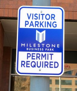 Informational Signs 5b7da6f242223 custom parking outdoor metal traffic sign safety wayfinding 256x300